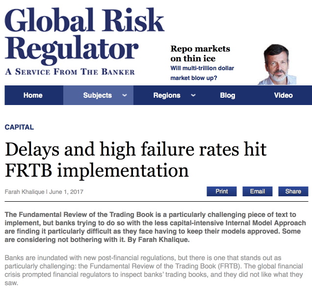 Delays and high failure rates hit FRTB implementation dlvr.it/R54491