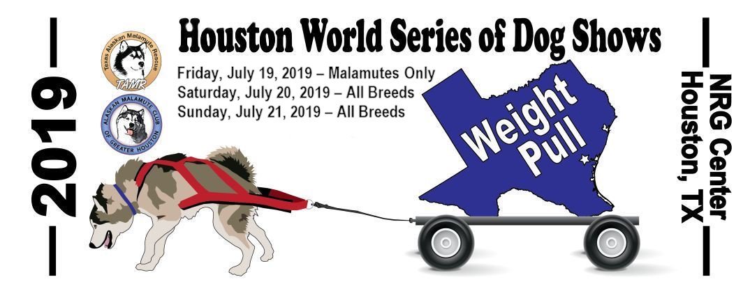 HwsdShows's tweet photo. Come cheer on these dog athletes as the compete in #WeightPull, returning to this year's #HoustonWorldSeriesofDogShows! Trials schedule is listed below. For more information, visit the Houston Dog Shows website. #comesitstay https://t.co/npjjnaxhnr