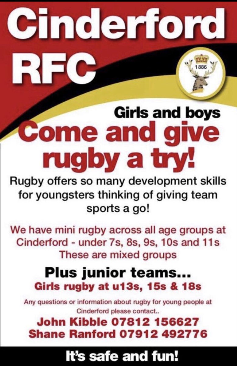 cinderfordrfc's tweet photo. Come and give it a go #cindydogs https://t.co/2yIyKUL7La