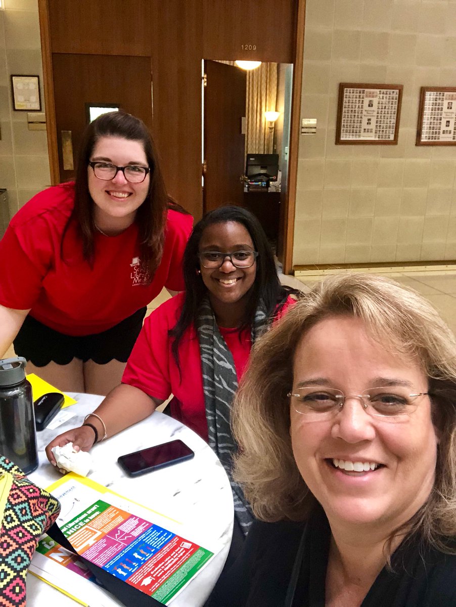 technerdgeek's tweet photo. So glad to be spending Library Legislative day with these amazing SLMCs Faith Huff, Delandrus Seales advocating for school libraries in NC @dseales86 @teachinaTARDIS @NCSLMA @UNCG @UNCGSchoolofEdu @lisuncg https://t.co/uzH4vzKq8D