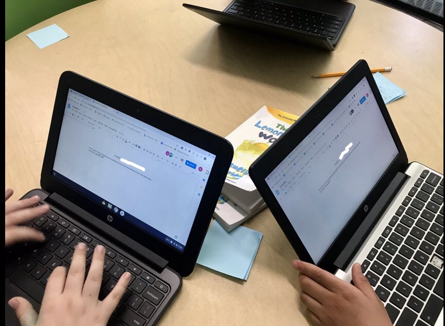 Today @RTalbotSchool Ms. D’Ambra’s 4th graders are doing partner writing via Google Classroom’s  small group assigning feature #wpsedtech