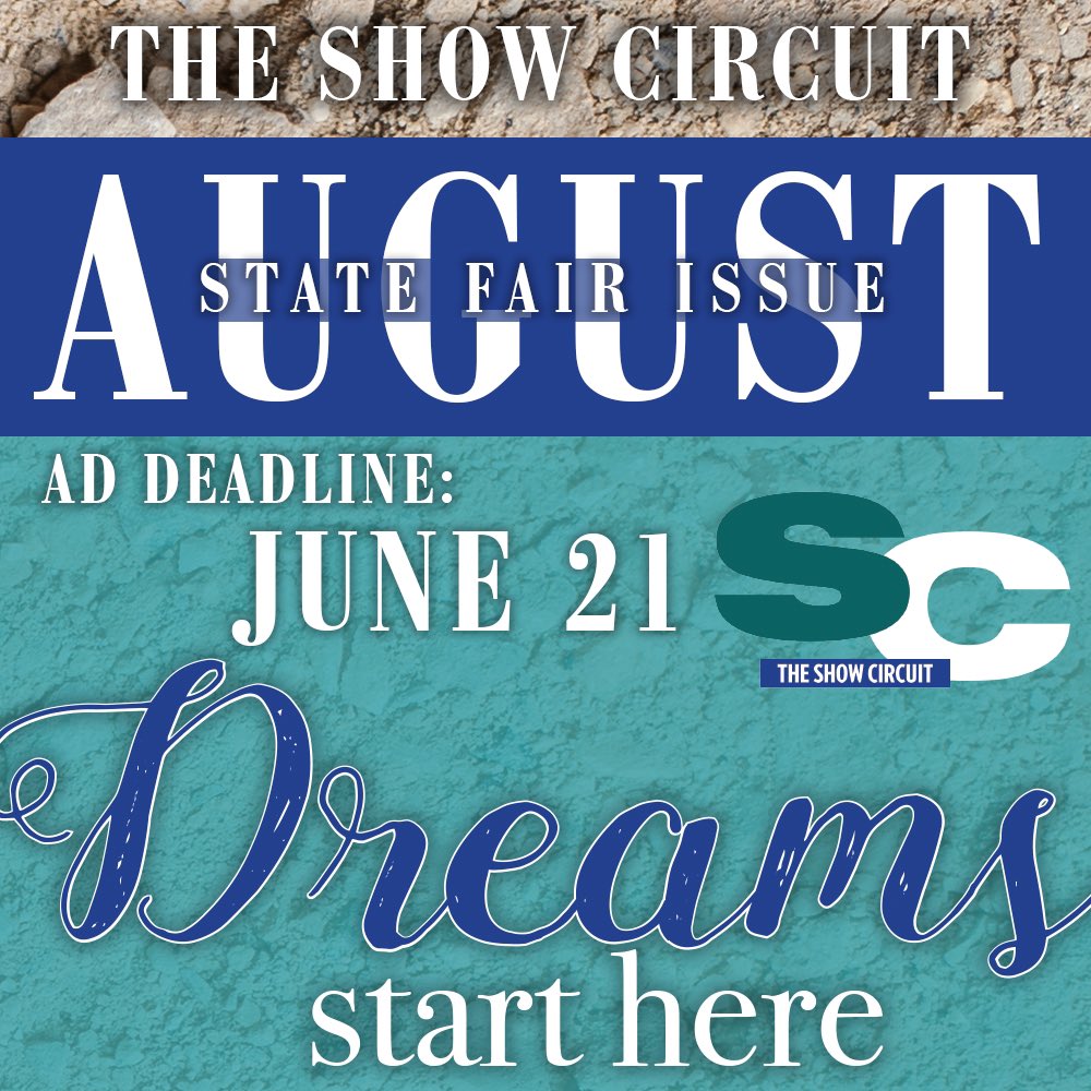 theshowcircuit's tweet photo. The Show Circuit August (State Fair) Issue is COMING SOON! It’s never too early to start planning your ad! Deadline is June 21st! Call to book your ad now! Roland: (309-532-7105)
Mackenzi: (940) 733-1791
#theshowcircuit #sc2day #statefairissue #august #magazine #ag #showcattle https://t.co/diKUlVW4bH