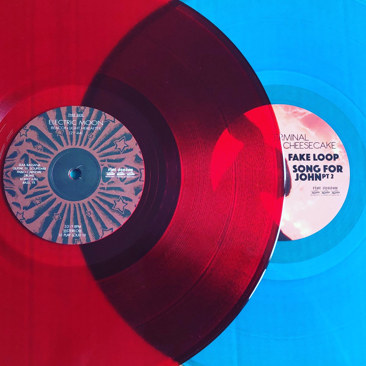 Soon Electric Moon / Terminal Cheesecake ‘In Search Of Highs Volume 3’. Limited transparent red or turquoise vinyl LP. In shops June 14th 🤞🏻