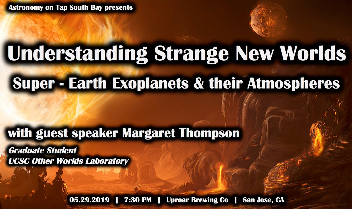 AoTSouthBay's tweet photo. The lineup is out, save the date! #scifi, #meteorites, #exoplanets, #volcanoes, #Martians--we've got it all! Join us #downtownsj for our next free event!

You comin' or what? 𝐑𝐒𝐕𝐏 𝐡𝐞𝐫𝐞:
https://t.co/yLKCBnVoMc …

@astronomyontap #sanjose #sjsu #sanjosestateuniversity https://t.co/N6teRo8JlR