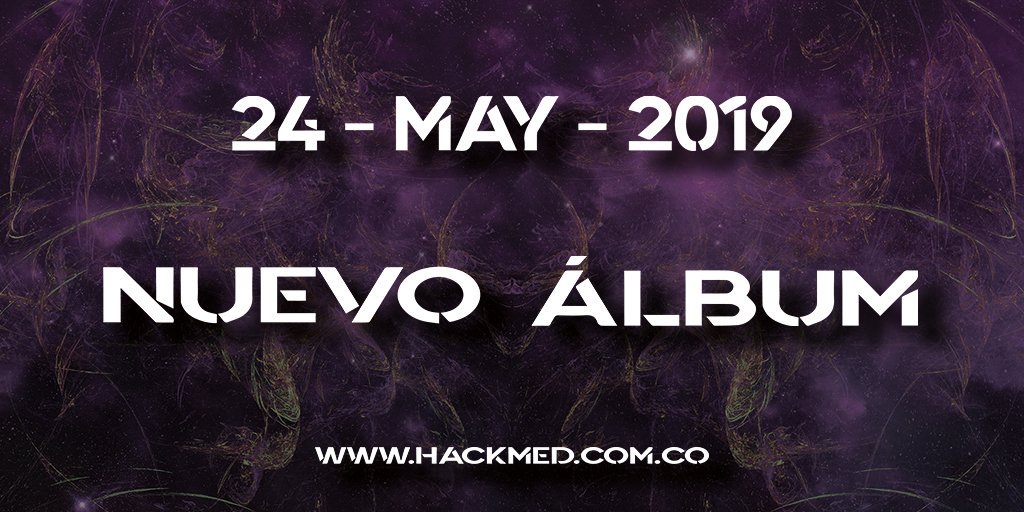 hkmd_artist's tweet photo. 24 - MAY - 2019 Nuevo álbum, pronto disponible en todas las plataformas digitales... https://t.co/EJ0xa4GfIt 🤘
#hackmedrock #newmusic #soon #rock #keeprocking https://t.co/KdFNFk1v13