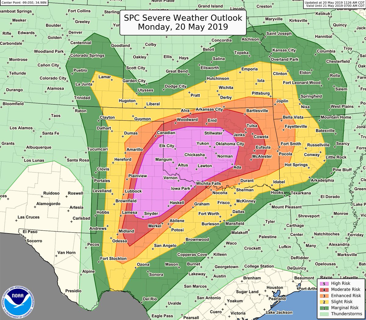 Oklahoma Tornado Path Map