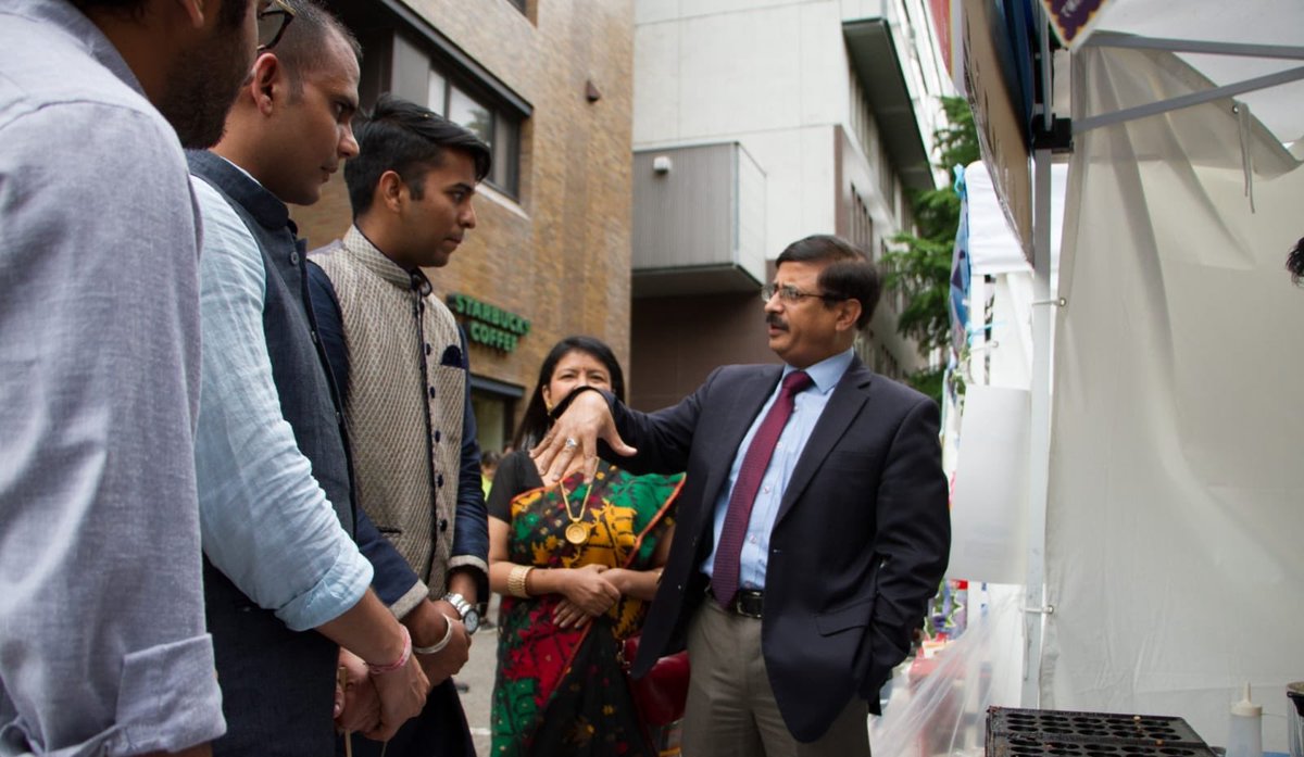 IndianEmbTokyo's tweet photo. HE Amb Mr Sanjay Kumar Verma participated in 92nd #MayFestival of @UTokyo_News and interacted with Indian Students from "University of Tokyo Indian Students Association" (https://t.co/xPl0lSoNZm).Also visited #UTISA stall "#NamasteIndia" showcasing #IndianCulture. 🇮🇳🇯🇵 https://t.co/7hAJgQ1GCC