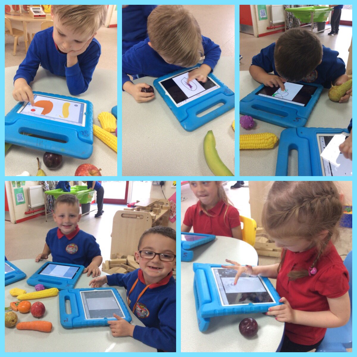 PPS_Draig's tweet image. Reception have been using the sentence pattern ‘Dw i’n hoffi’ In Welsh &amp;amp; having been recording using sound buttons about the foods they like ☺️👏🏼 @Phip_Primary #phipwelsh #phipict 🍏🍐🍌🍓🍇🍉