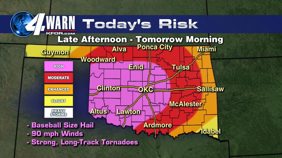 kfor's tweet image. The City of Moore will be closing city hall and all city services today at 1pm due to severe weather. #kfor4 #kfortv4 #kforAlert