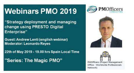 PMOfficers's tweet photo. Remember wednesday 22th May 19.00 hrs #Spain local time we have our next free english webinar.
Series "The #Magic #PMO" Guest: Andrew Lenti
Register: https://t.co/Tf4v6y8kGb
Access Webinar: https://t.co/GCVI4TNE7Z
#PMOKPIs #PMOfficers #PrestoDigitalEnterprise #CIO #CTO #CEO https://t.co/TSXfJF0LSd
