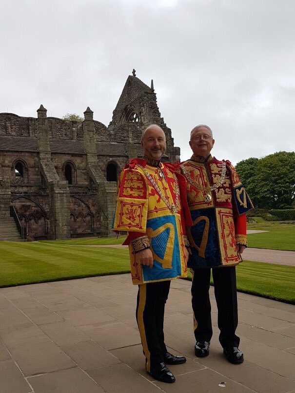 Master of the Lodge <a href="/adamrbruce/">Adam Bruce</a> and Most Excellent First Grand Principal (and Past Grand Master Mason), Lord Lyon King of Arms <a href="/LyonCourt/">Lyon Court</a>