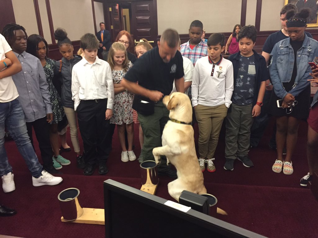 Ms_Gerbus's tweet photo. Law and Order #STEMester2019 had its day in court today. @BR_STEM students visited th US District Court and talked to a US Marshal. https://t.co/ieokeIK3cb