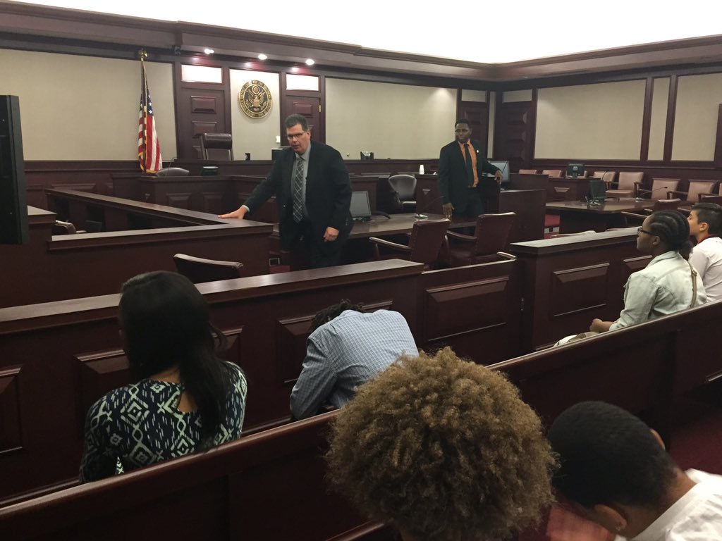Ms_Gerbus's tweet photo. Law and Order #STEMester2019 had its day in court today. @BR_STEM students visited th US District Court and talked to a US Marshal. https://t.co/ieokeIK3cb