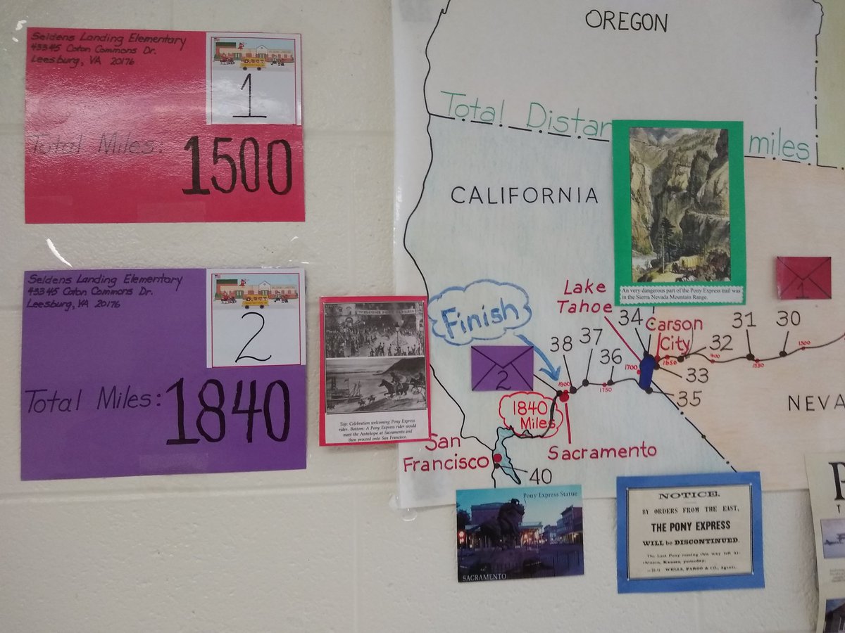 Congratulations to our SLES second graders who completed the 1840 mile Pony Express route in just over two weeks!  First graders are close behind and should finish this week!