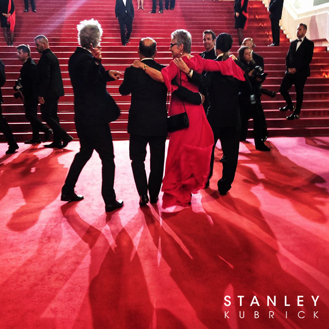 StanleyKubrick's tweet photo. An incredible few days at #Cannes2019. Katharina Kubrick, Leon Vitali, Alfonso Cuarón and President of WB Theatrical Dist. &amp; Home Ent Ron Sanders attended the prestigious film festival for a very special 4K presentation of Stanley Kubrick's horror classic, #TheShining. https://t.co/FAcC49Rzg0