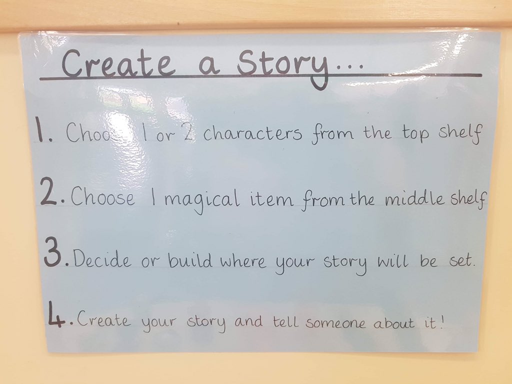 We’ve loved exploring our new story telling shelves in nursery this afternoon. The children used their imagination to create some wonderful stories which we then acted out at the end of the session #storyscribing #earlyyears