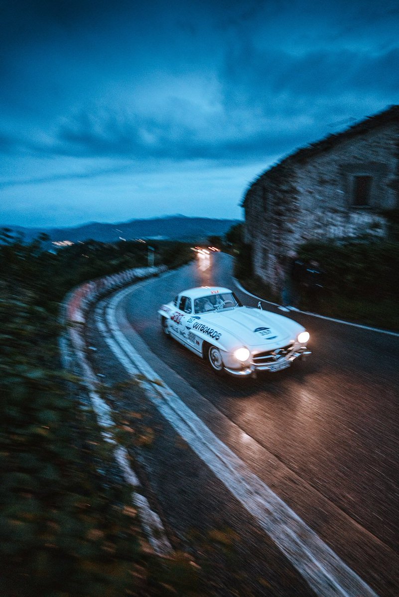 MercedesBenz's tweet photo. After 1,000 miles of racing day and night, the Mille Miglia 2019 is over. Thanks to all the support crews, mechanics, photographers and media guys from @MB_Museum for making the #MBmille 2019 happen. They will be back next year. See you there! #MBclassic #1000miglia2019 https://t.co/Z8hg7nnwL8