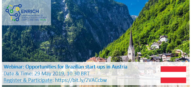 ITech_Brasilien's tweet photo. Está pensando em #internacionalizar sua #startup? Então não perca o #webinar gratuito ”Opportunities for Brazilian startups in #Austria“ da @ENRICH_Brazil. Descubra tudo que a Áustria pode oferecer! Inscreva-se: https://t.co/kFTeF1OqCt 🇦🇹🇧🇷#tecnologia #inovação #brasil https://t.co/ri76517nHL