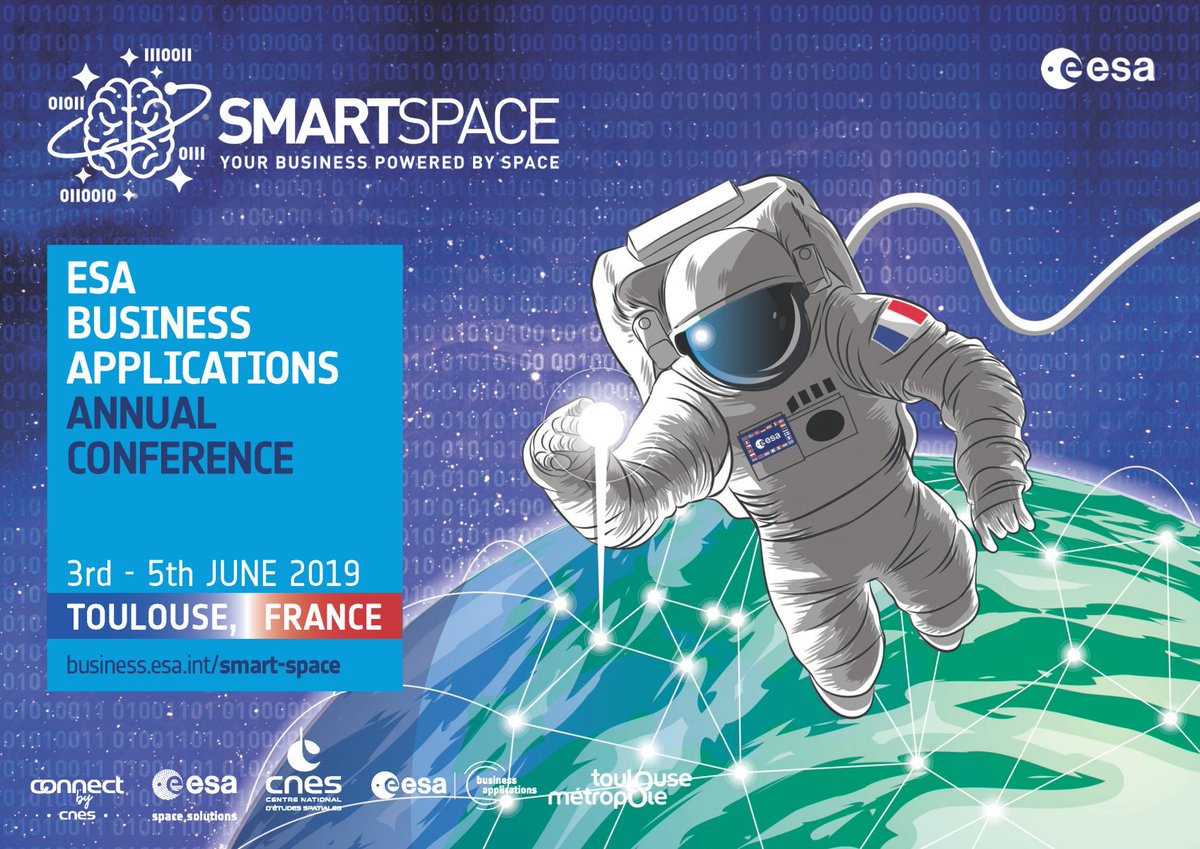 🚀 T - 2weeks for #SmartSpace conference by <a href="/ESAbusinessapps/">BusinessApplications (Now ESA Space Solutions)</a> and <a href="/CNES/">CNES</a> 🛰️ Join us in Toulouse if you want to learn how satellite data can power your business!
ow.ly/I35l30nEE7m