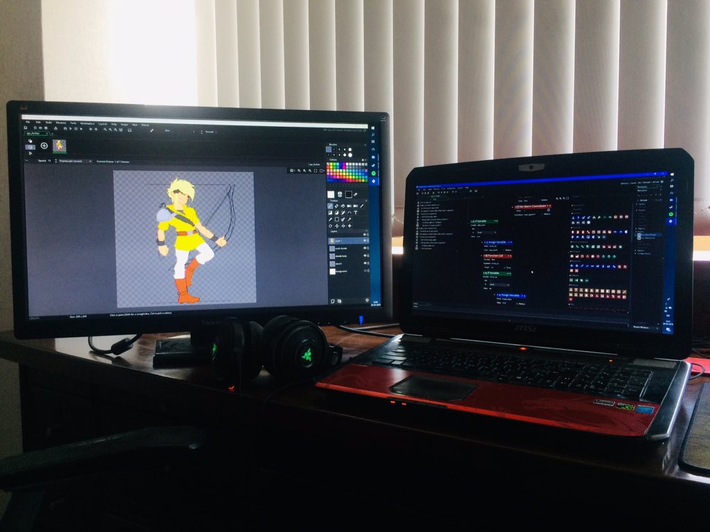 NiTeNull's tweet image. I finally have enough time to continue developing my game in peace again! And with a new setup too! I’m stoked to go back at it. I’ll be sure more consistent with my game dev updates too. #BeginnerGameDev