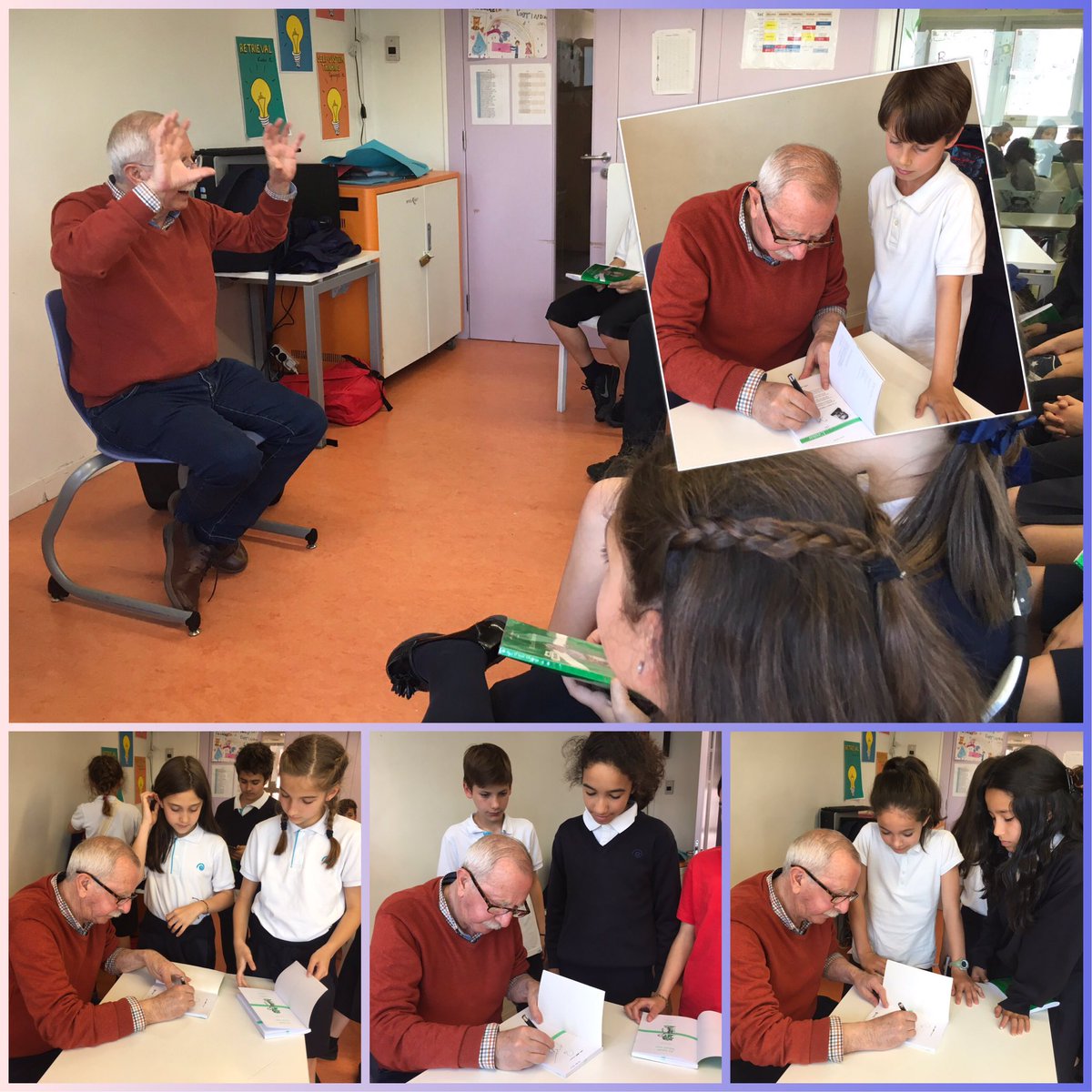 5ePrimaria's tweet photo. Avui ens ha visitat Enric Lluch, l ‘autor del llibre de lectura que hem llegit “El faraó Totun-nas”. Ha sigut molt interessant escoltar les seves històries! Quant hem après ! Gràcies !!  
@_mdangels https://t.co/YiX2lOIgbV