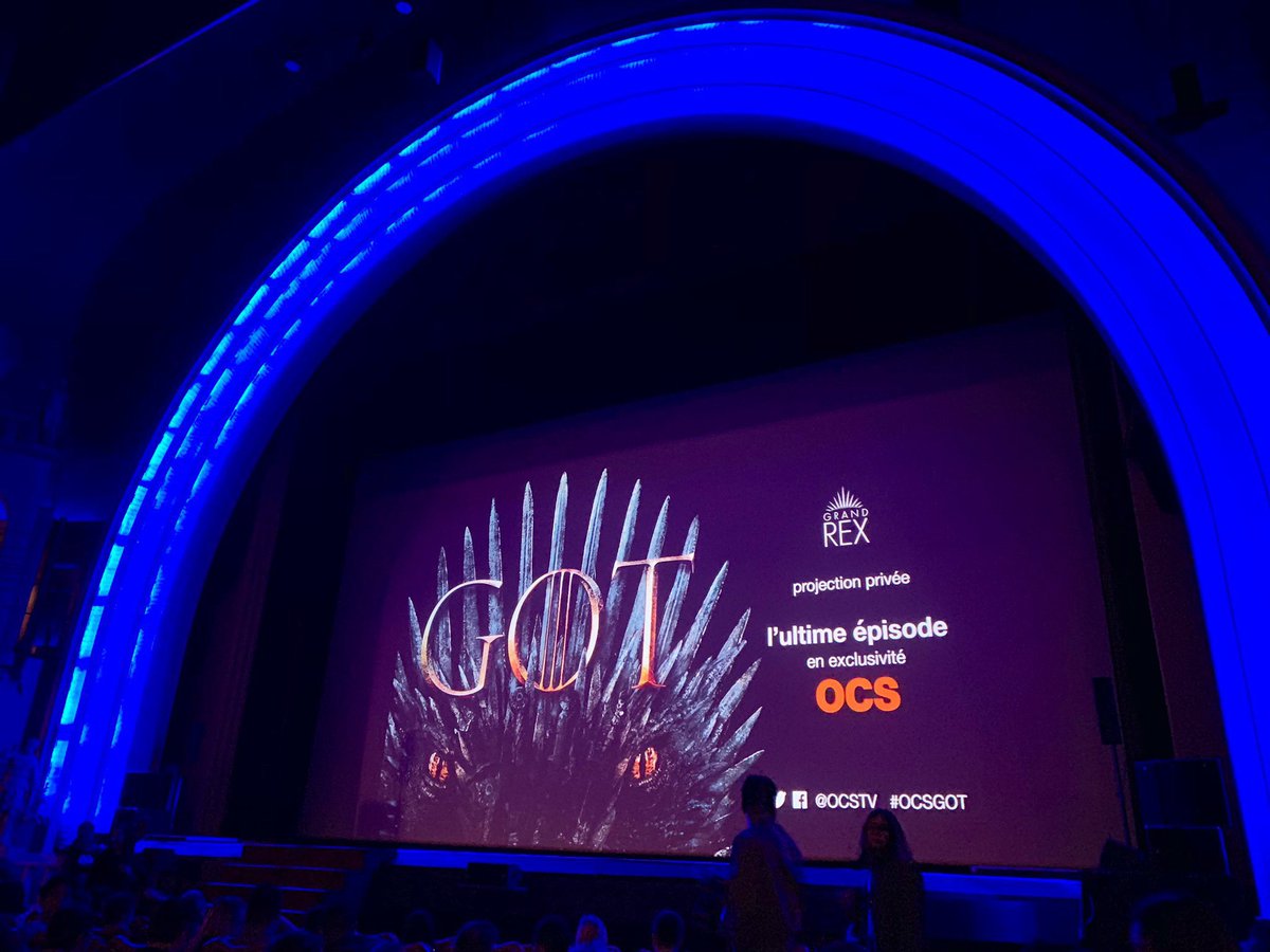 En place pour le dernier épisode de #GamesOfThrones  Merci à <a href="/Orange_France/">Orange France</a> et @OCSTV pour les conditions maxi cool au Grand Rex 🔥

#OCSGOT