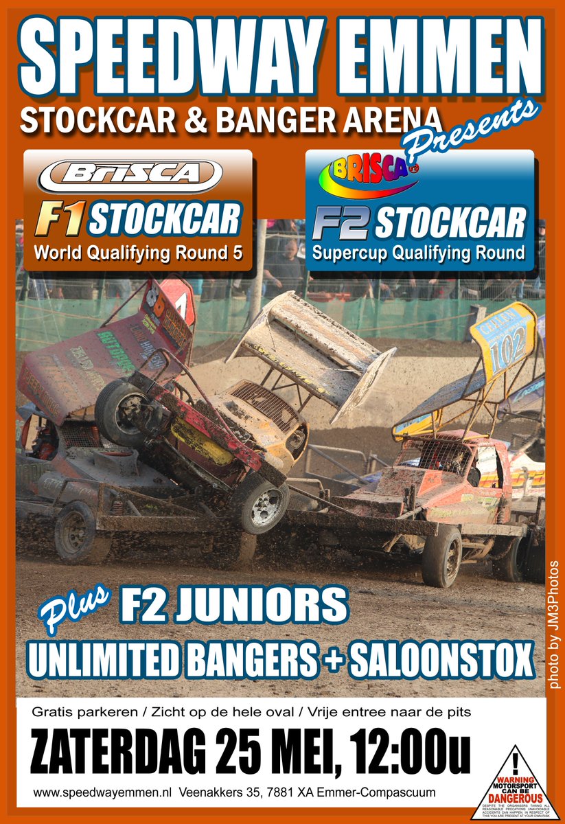 Voor diegene die zich nog niet ingeschreven hebben:
dit is nog steeds mogelijk tot uiterlijk morgenavond 22:00u en alleen via de website speedwayemmen.nl.

M.vr.gr. Speedway Emmen