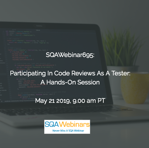 sqawebinars's tweet photo. 24..23..22 Hours remaining to sign up and attend
_______________________________
Participating In #Code Reviews As A #Tester: A Hands-On Session
#SQAWebinars21May2019 #TestCraft
URL https://t.co/7qYjscp69m
#SQAWebinars #SQAWebinars695 https://t.co/ZYJdMWyhp3