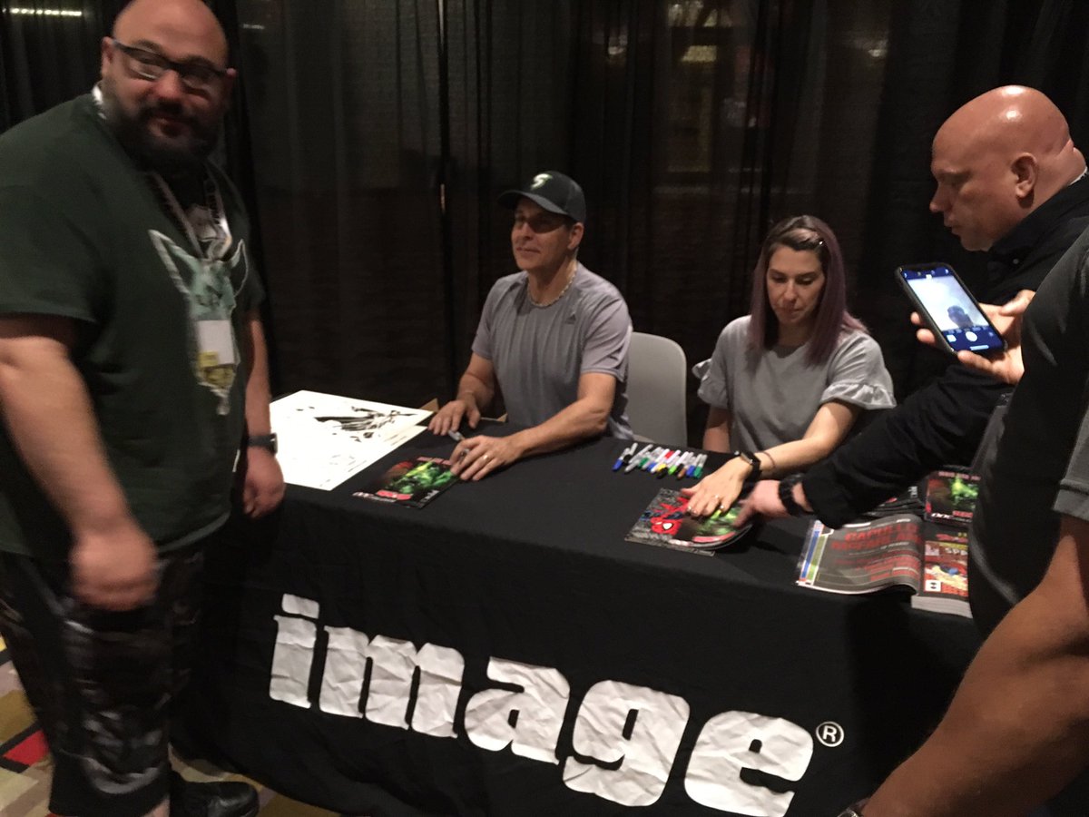DCD_Nexus's tweet photo. .@Todd_McFarlane signing for comic shop retailers at the @ImageComics booth at the #DiamondSummit! https://t.co/MbXanz84IJ
