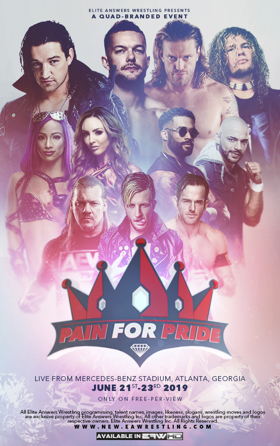 EAWNetwork's tweet image. The official poster for the biggest event of the year, Pain for Pride XII!