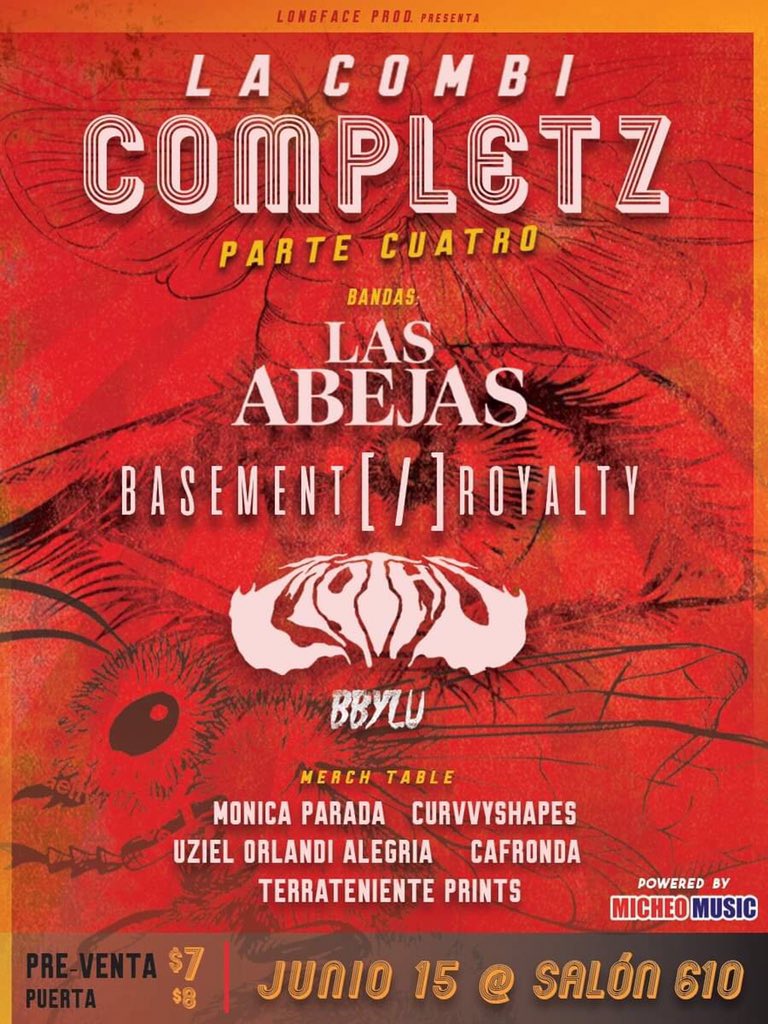 Buenas abejis. Nos complace indicarles que <a href="/micheomusic/">Micheo Music</a> ns aydra nuestra próxima presentación <a href="/salon610/">Salon 610</a> el sábado 15 de junio <a href="/moths_pr/">MOTHS</a> <a href="/basementroyalty/">[ / ]</a> <a href="/bbylure/">🕷lu rei🕷</a> @cvvyshpz @monicaaahh @uzielesteban @terratenienteprints @cafrondapr 
Preventa $7 (DMs a bandas pa info)