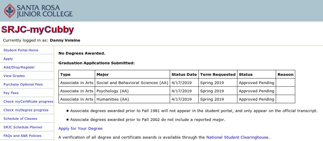 IAmTheZOOM's tweet photo. #Finished with #finalexam in my #PSYCH 9 #Math #class at @SantaRosaJC, which now assures I will #graduate this #Saturday with 3 AAs in the #100thClass, & 2 more in the #101stClass #nextyear. #ClassOf2019 #ClassOf2020 #ActuallyAutistic @PHITHETAKAPPA #IAmPTK #PTKPride #ComeWhatMay https://t.co/nA9vzxp9fW