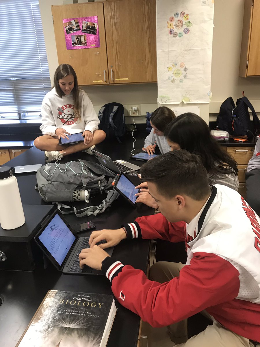 LTurngren's tweet photo. #BHSAPBio Ss @BarringtonHS220 putting IPads to use working on an antibiotic resistance lab. So amazing to see all of the #Evolution #CellStructureFunction #cellsignaling content Ss remember! https://t.co/rMrgMNu6qn