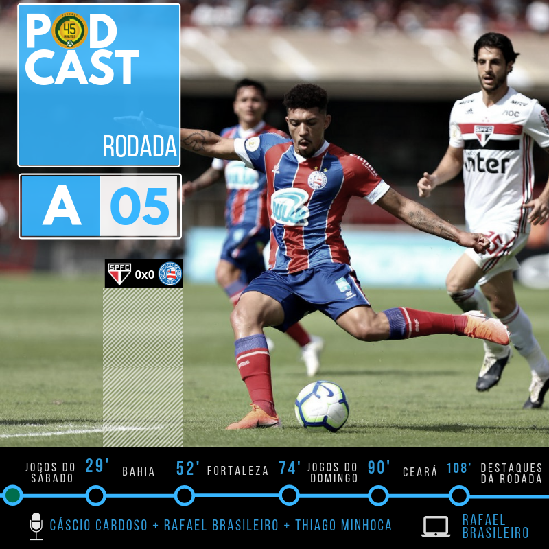Podcast45's tweet photo. No duelo de tricolores, prevaleceu a igualdade. São Paulo e Bahia empataram por 0 a 0 em um bom jogo. O resultado marcou o primeiro ponto dos baianos fora de casa, que agora ocupam a 11ª posição. Confira as análises nesta edição do #PodcastRodada 📲🎧
.
https://t.co/n1x1F6lVXA https://t.co/68nX4D3cXy