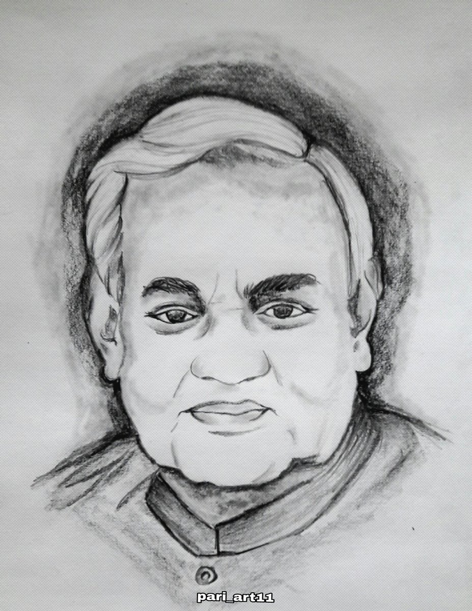 Color Pencil Sketch | Former Prime Minister | Atal Bihari Vajpayee | Colour  Drawing - YouTube