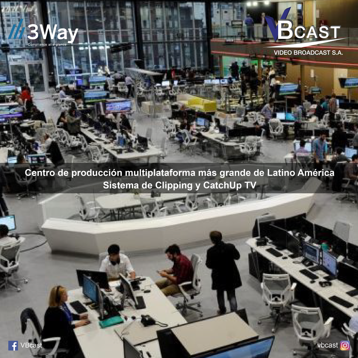 VBcast1's tweet photo. 3WaySolutions instaló su plataforma ViDeus para Clipping y CatchUpTV en la redacción multimedia de Artear, a fin de satisfacer la necesidad de grabación, administración y clipping de material de corto plazo para más de 60 canales de TV, Radio y contribución. https://t.co/qVicaRCPaH