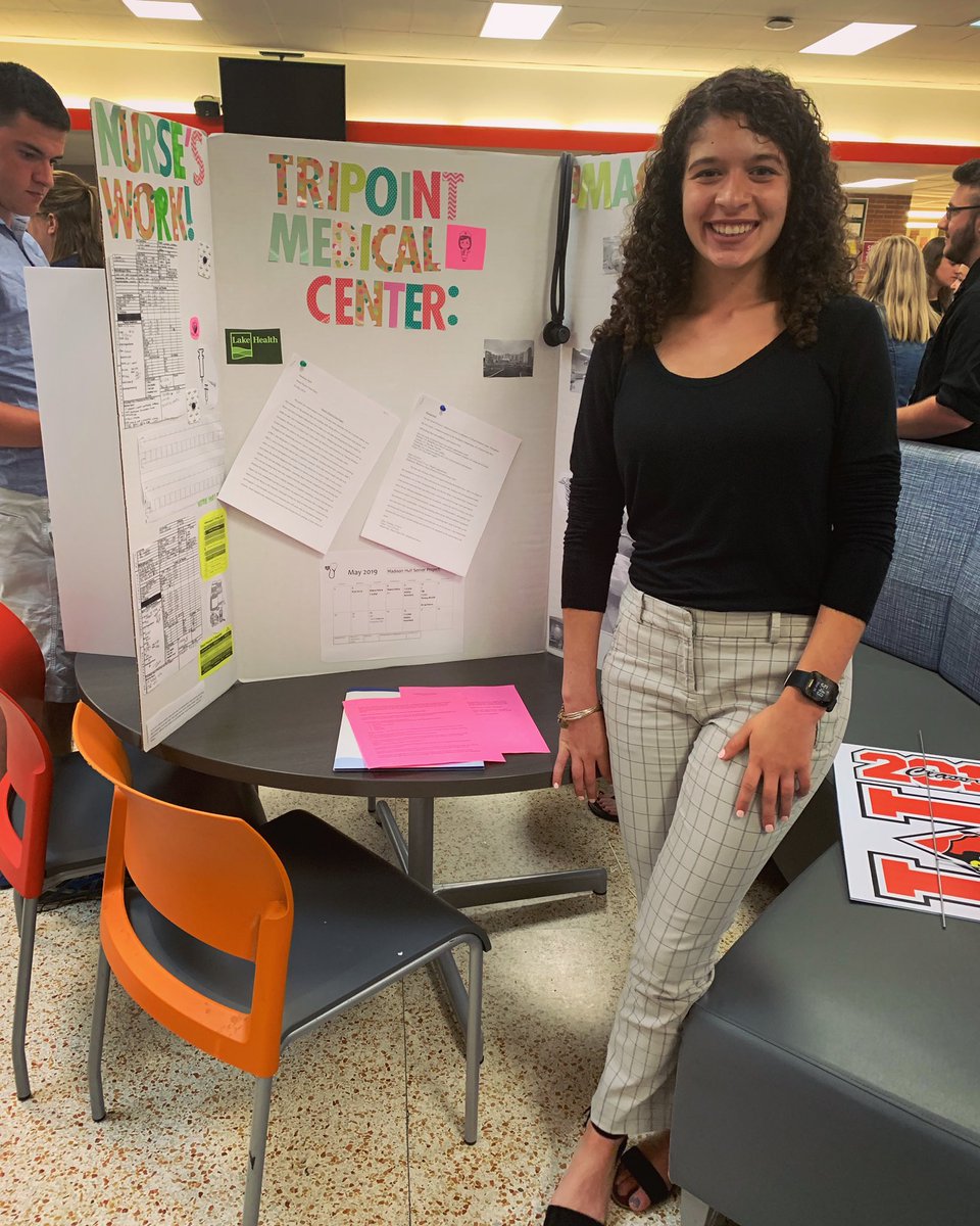 Madison at her Mentor Senior Project Expo! Another Hull graduating from Mentor! I am so proud of you Maddie 🥰