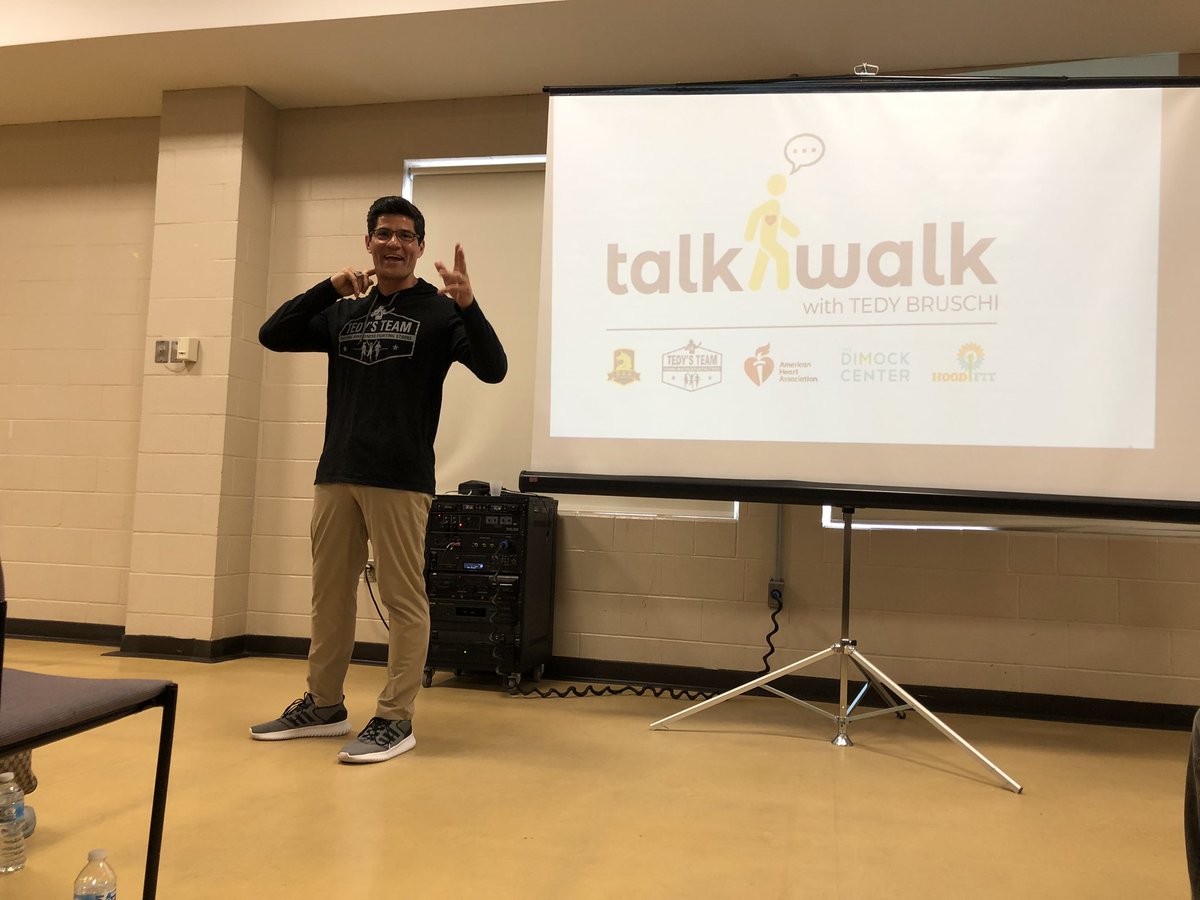 BAA's tweet photo. #TalknWalk with @TedyBruschi, @TedysTeam, @HoodfitMa, @TheDimockCenter, and @AmericanHeartMA at Reggie Lewis Center. https://t.co/tmMqbFUknD
