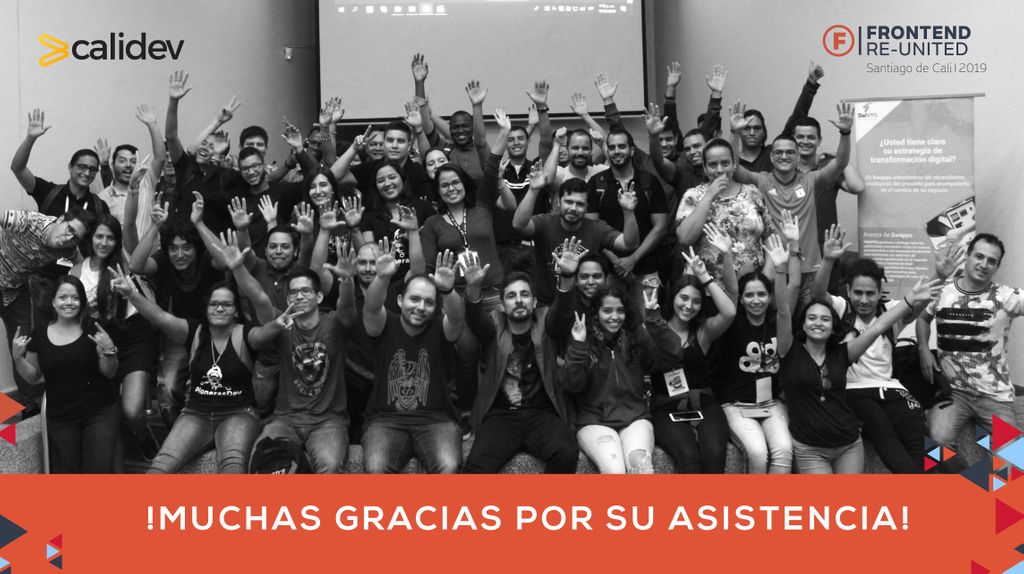 calidevco's tweet photo. Muchas gracias a quienes nos acompañaron en nuestro primer evento remoto de @frontendunited en #CaliCo. Fue un gran encuentro con excelentes invitados y ahora nuevos amigos 😊 No olviden que en nuestro slack de #CaliDev podemos seguir en contacto 😉: https://t.co/TLjXZ2puTY https://t.co/Yw7G2m27lB