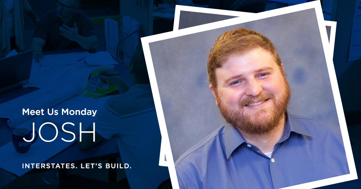 InterstatesCo's tweet photo. Josh is a Field #Engineer in our #Omaha regional office who enjoys fishing, hunting, and sports. He has a degree in #Construction Engineering and Management from Virginia Tech. Interested in joining the Interstates family? Apply online - https://t.co/pkCrT7MobN. #MeetUsMonday https://t.co/GLFzd0aO3b