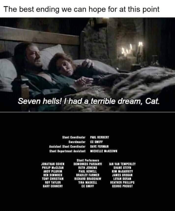 Malkavialic's tweet photo. #SandwichDeTronos en una dimensión paralela este fue el final de GOT y saben que? Hubiera sido una genialidad @leos #Voyc https://t.co/jARAwGq8md
