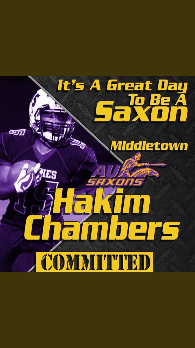 Congratulations to Hakim Chambers!!He will continue his academic and athletic career at Alfred University in the fall. Ⓜ️🐻🏈