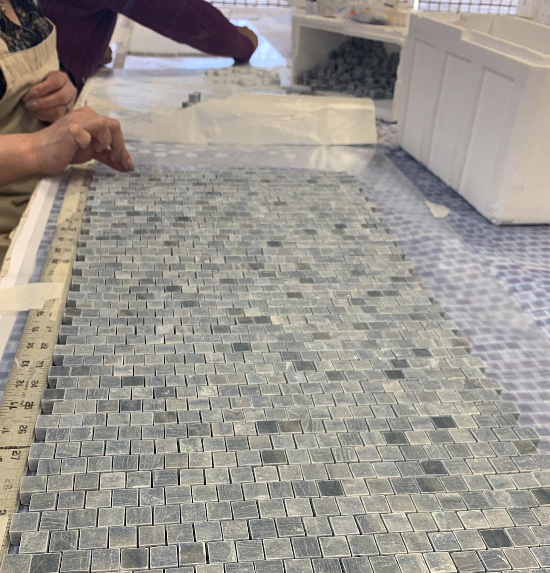 Laying 'em down piece by piece at #NewRavenna 💙 #handmade #madeinvirginia