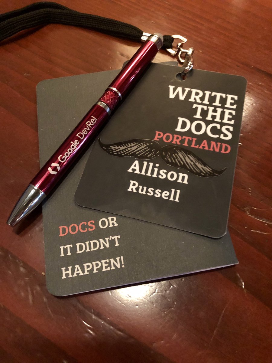 Docs or it didn’t happen #WriteTheDocs #wtdbadge