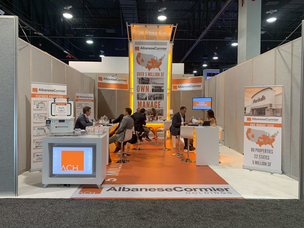 ACHoldings's tweet photo. Our booth is rockin’ and roll in’! Be sure to stop by and drop your card for a chance to win a yeti roadie! #ICSCRECon #RECon2019 #ACHisatitagain #CantStopWontStop https://t.co/AB0MBcs4Jh