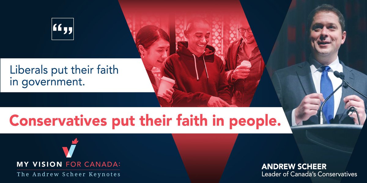 AndrewScheer's tweet photo. A dollar in the hands of the person who earned it is always better spent than a dollar in the hands of the politician who taxed it. https://t.co/Bdu9Tzd02C