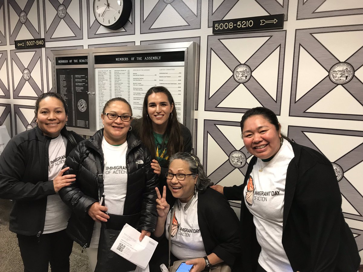 PODERSF's tweet photo. Today at the State Capitol for Immigrant Day @CALimmigrant asking our representatives to support #SB29 #AB4 #AB1593 #AB1282 #AB392 https://t.co/HH5RTSlboS