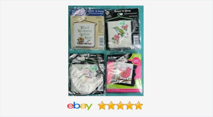 4 Mini Cross Stitch Kits - Summer crafts | eBay #Countedcrossstitch #Minicrossstitch #Summercrafts #Summerfun buff.ly/2LUQEqB