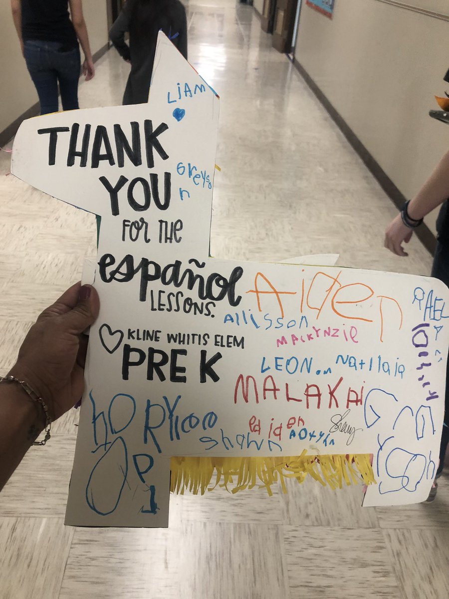 LISDHSSpanish's tweet photo. We will miss @AshSorv pre-k class! Thank you so much for giving us the opportunity to teach you español! #sísepuede #seniors2019 #APSPANISH4 https://t.co/yQZyBDWy2g