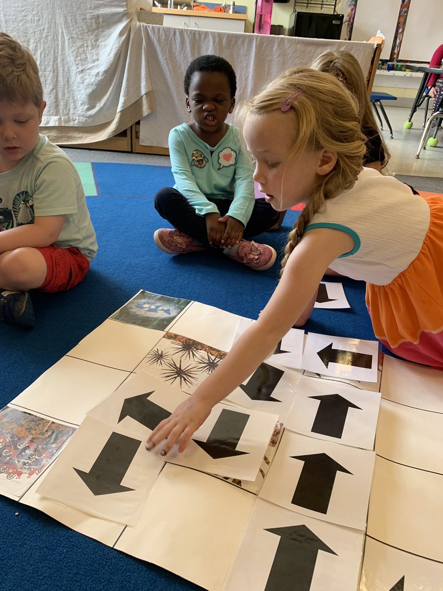 SCSVTPREK's tweet image. We practiced coding using the Eric Carle story A House for Hermit Crab.  #CVSDVT #wsdvt #preschoolcoding